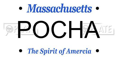 POCHA Massachusetts License Plate