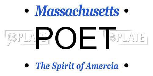 POET Massachusetts License Plate
