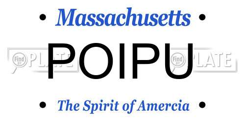 POIPU Massachusetts License Plate
