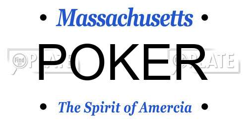 POKER Massachusetts License Plate