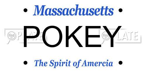 POKEY Massachusetts License Plate