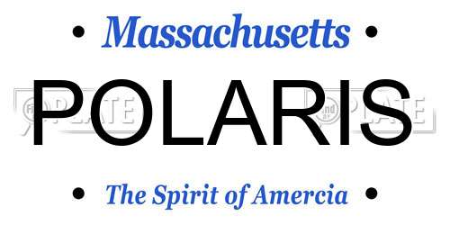 POLARIS Massachusetts License Plate