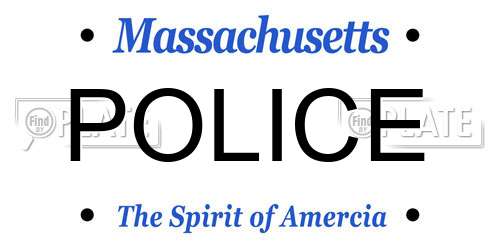 POLICE Massachusetts License Plate