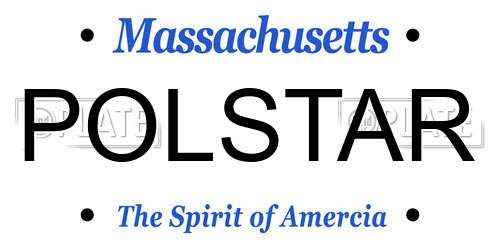 POLSTAR Massachusetts License Plate