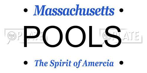 POOLS Massachusetts License Plate