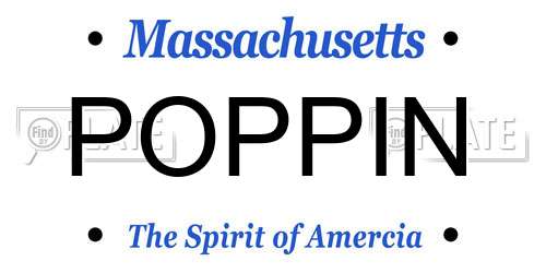 POPPIN Massachusetts License Plate