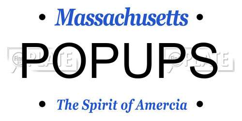 POPUPS Massachusetts License Plate