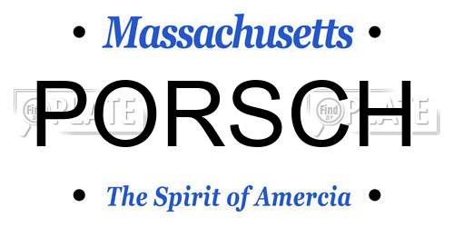 PORSCH Massachusetts License Plate