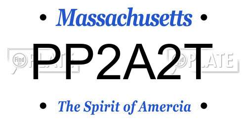PP2A2T Massachusetts License Plate