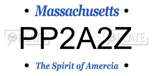 PP2A2Z Massachusetts License Plate