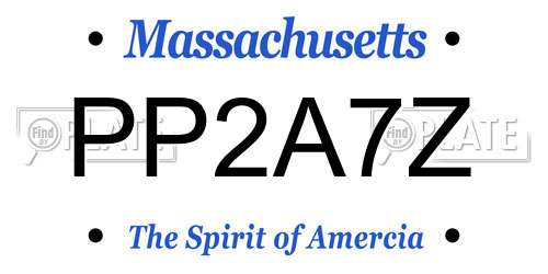 PP2A7Z Massachusetts License Plate
