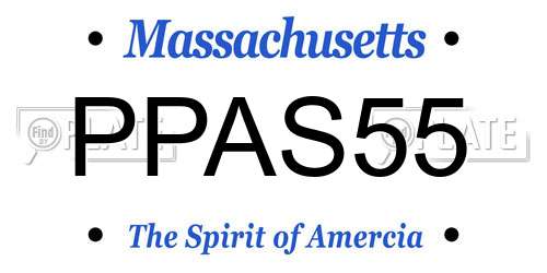 PPAS55 Massachusetts License Plate