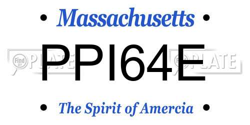 PPI64E Massachusetts License Plate