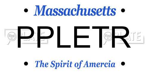 PPLETR Massachusetts License Plate