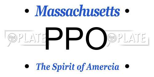 PPO Massachusetts License Plate