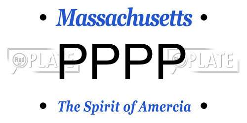 PPPP Massachusetts License Plate