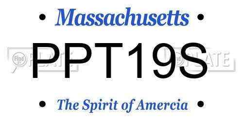 PPT19S Massachusetts License Plate