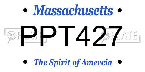 PPT427 Massachusetts License Plate