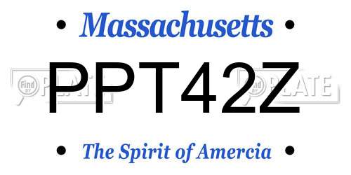 PPT42Z Massachusetts License Plate