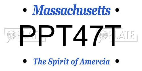 PPT47T Massachusetts License Plate