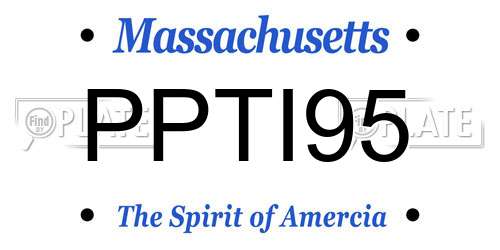 PPTI95 Massachusetts License Plate