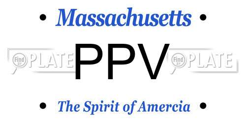 PPV Massachusetts License Plate