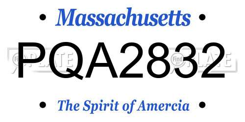 PQA2832 Massachusetts License Plate