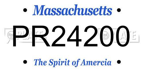 PR24200 Massachusetts License Plate