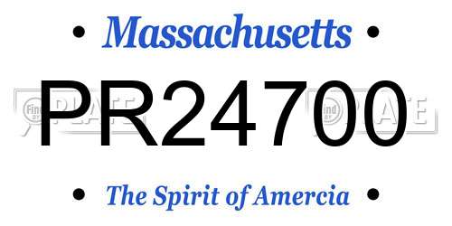 PR24700 Massachusetts License Plate