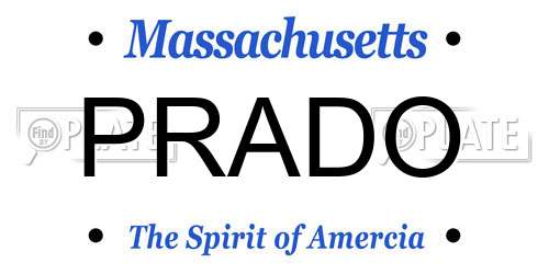 PRADO Massachusetts License Plate