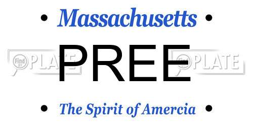 PREE Massachusetts License Plate