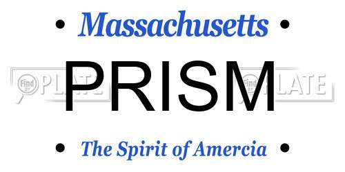 PRISM Massachusetts License Plate