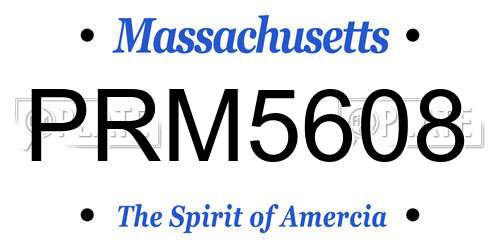 PRM5608 Massachusetts License Plate