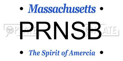 PRNSB Massachusetts License Plate