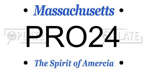 PRO24 Massachusetts License Plate