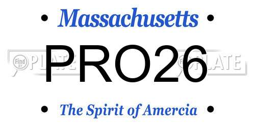 PRO26 Massachusetts License Plate