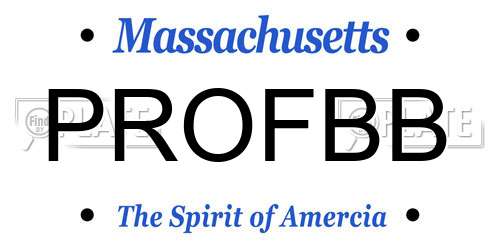 PROFBB Massachusetts License Plate