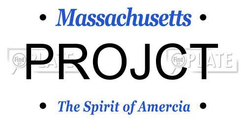 PROJCT Massachusetts License Plate