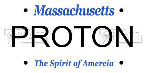 PROTON Massachusetts License Plate