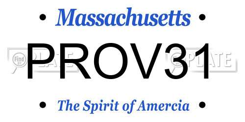 PROV31 Massachusetts License Plate