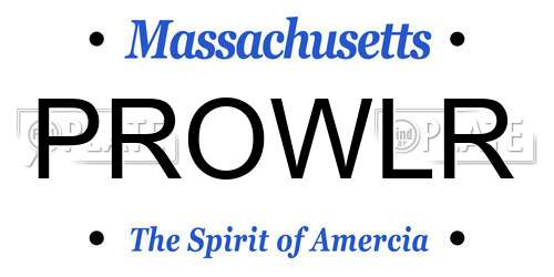 PROWLR Massachusetts License Plate