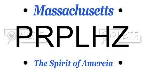 PRPLHZ Massachusetts License Plate