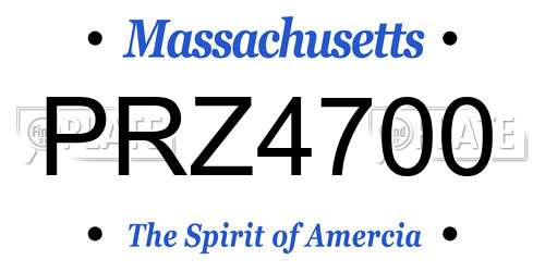 PRZ4700 Massachusetts License Plate