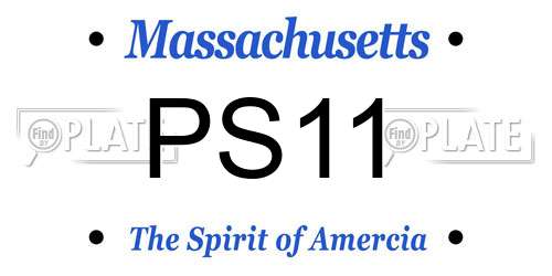 PS11 Massachusetts License Plate