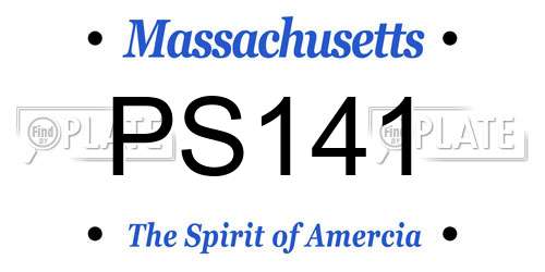 PS141 Massachusetts License Plate