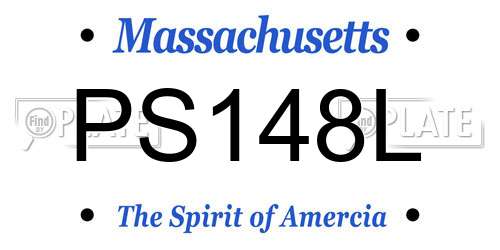 PS148L Massachusetts License Plate
