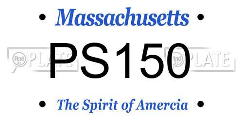 PS150 Massachusetts License Plate