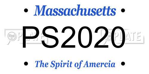 PS2020 Massachusetts License Plate