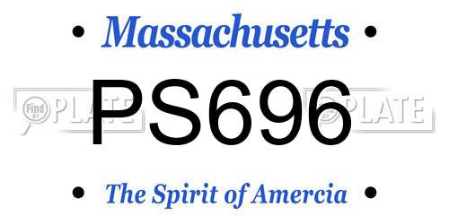 PS696 Massachusetts License Plate