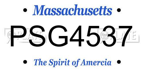 PSG4537 Massachusetts License Plate